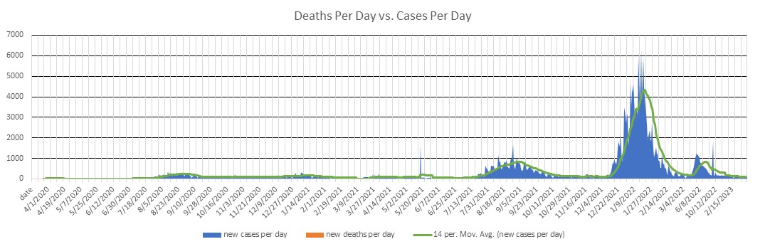 Hawaii Cases Per Day